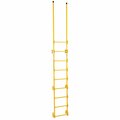 Vestil 149-1/2" Dock Ladder, Walk-Through Style, 9 Step, Steel, 9 Steps, Baked-In Powder Coated Finish DKL-9